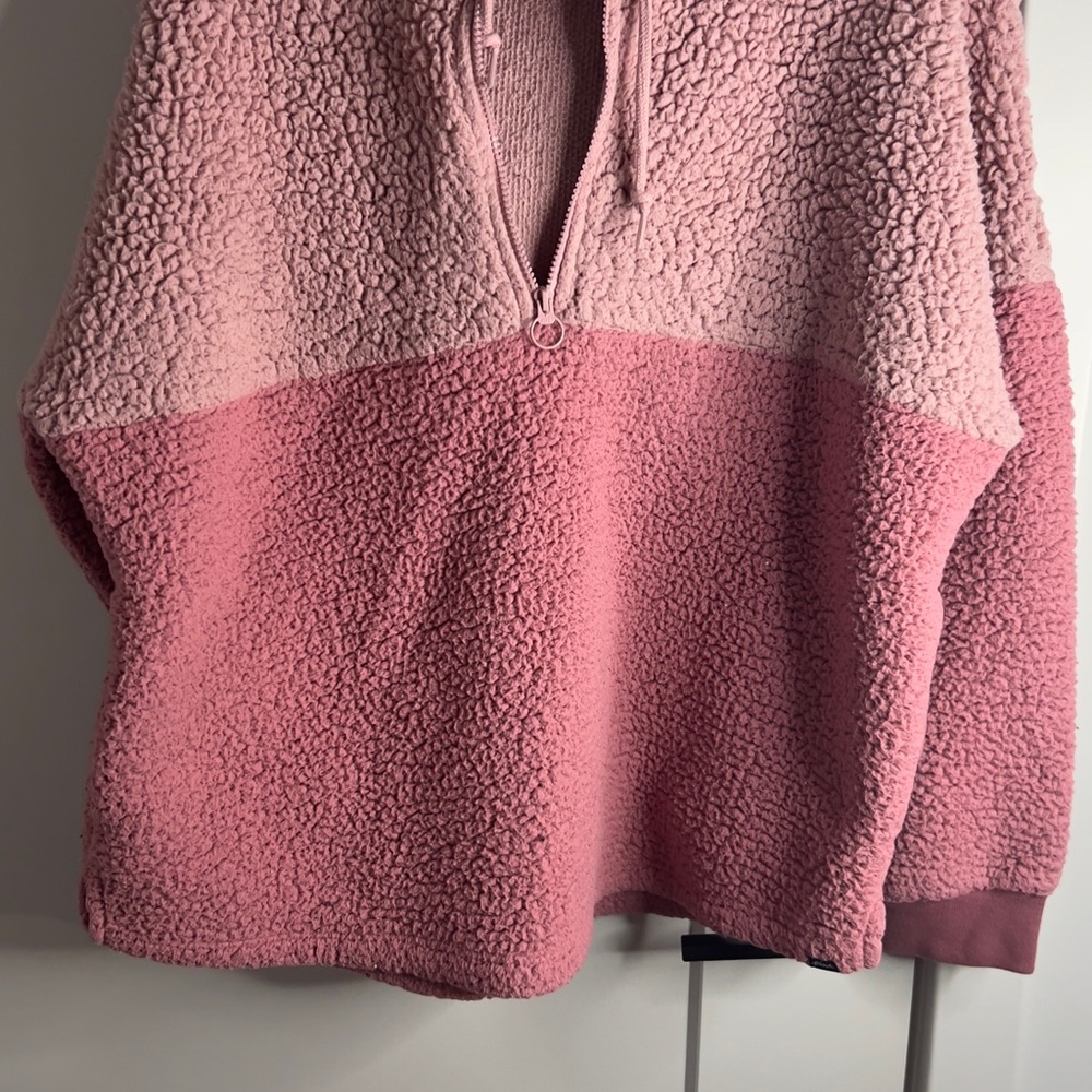 Cozy Pink Sherpa Pullover